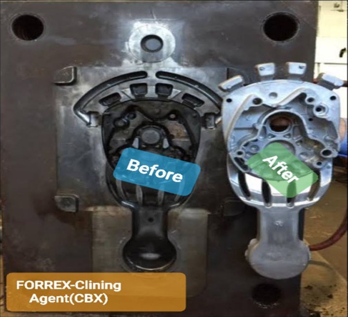 Before and after a FOREX - CBX cleaning trial